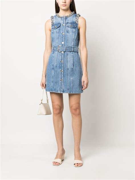 michael kors denim dress with gold chain|Michael Kors Chain Belted Metallic Dress .